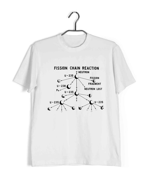 Nerd Physics FISSION REACTION Custom Printed Graphic Design T-Shirt for Men
